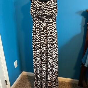INC International Concepts Black and White Maxi Dress